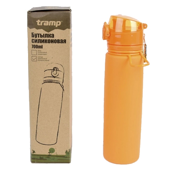 Бутылка силиконовая Tramp 700ml orange Фото 3