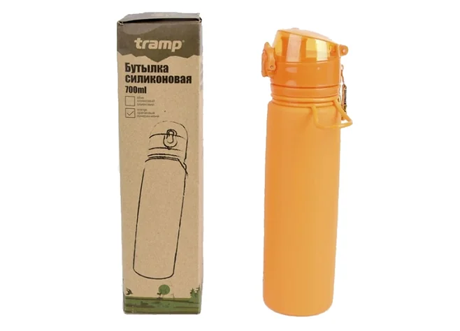 Бутылка силиконовая Tramp 700ml orange Фото 3