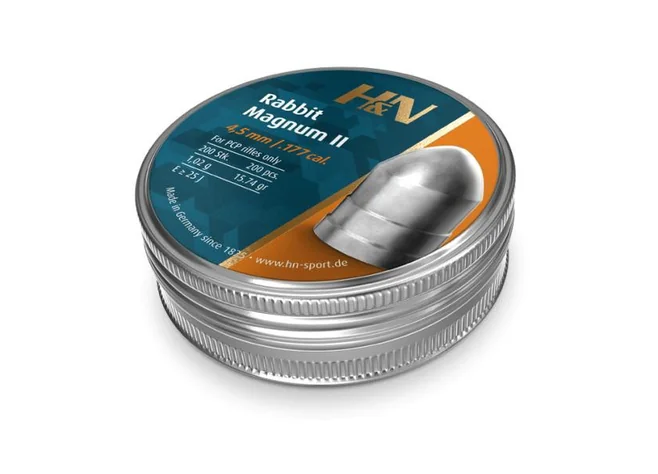 Кулі пневматичні H&N Rabbit Magnum II Кал. 4.5 мм. Вага - 1.02 г. 200 шт/уп Фото 1