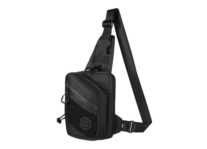 Сумка M-Tac Sling Pistol Bag Elite Hex з липучкою Black Фото 1