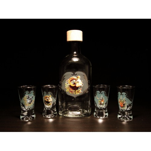 Набір Jagerglass Пляшка + склянки для лікеру 4 шт. М67 Фото 1