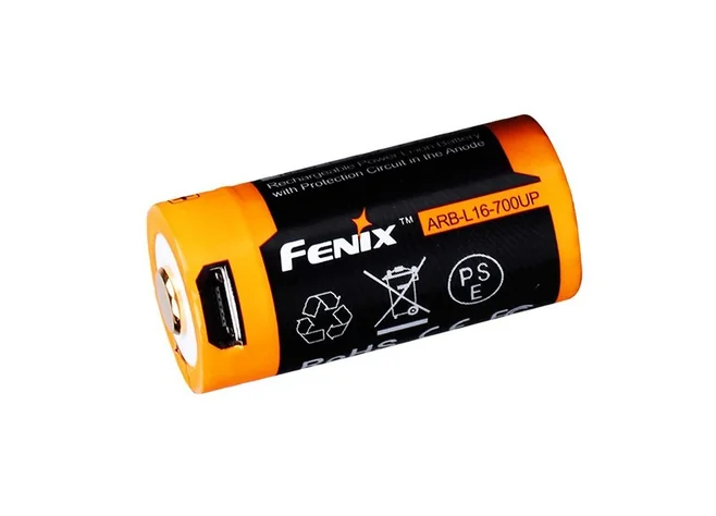 Акумулятор 16340 FENIX ARB-L16 700U (700MAH) micro usb Фото 1