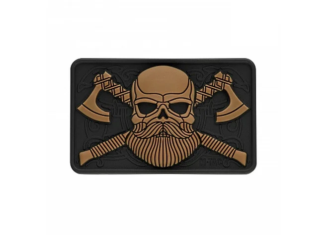Нашивка M-Tac Bearded Skull 3D PVC Black/Coyote Фото 1