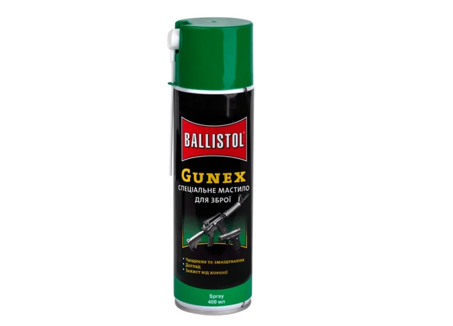 Мастило збройове Ballistol Gunex 400 мл спрей Фото 1