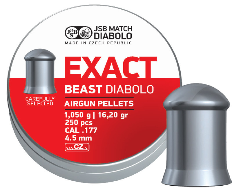 Кулі пневматичні JSB Diabolo Exact Beast Кал. 4.52 мм. Вага - 1.05 г. 250 шт/уп Фото 1