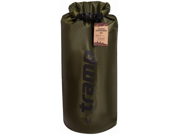 Гермомішок Tramp PVC Diamond Rip-Stop оливковий 25л Фото 1