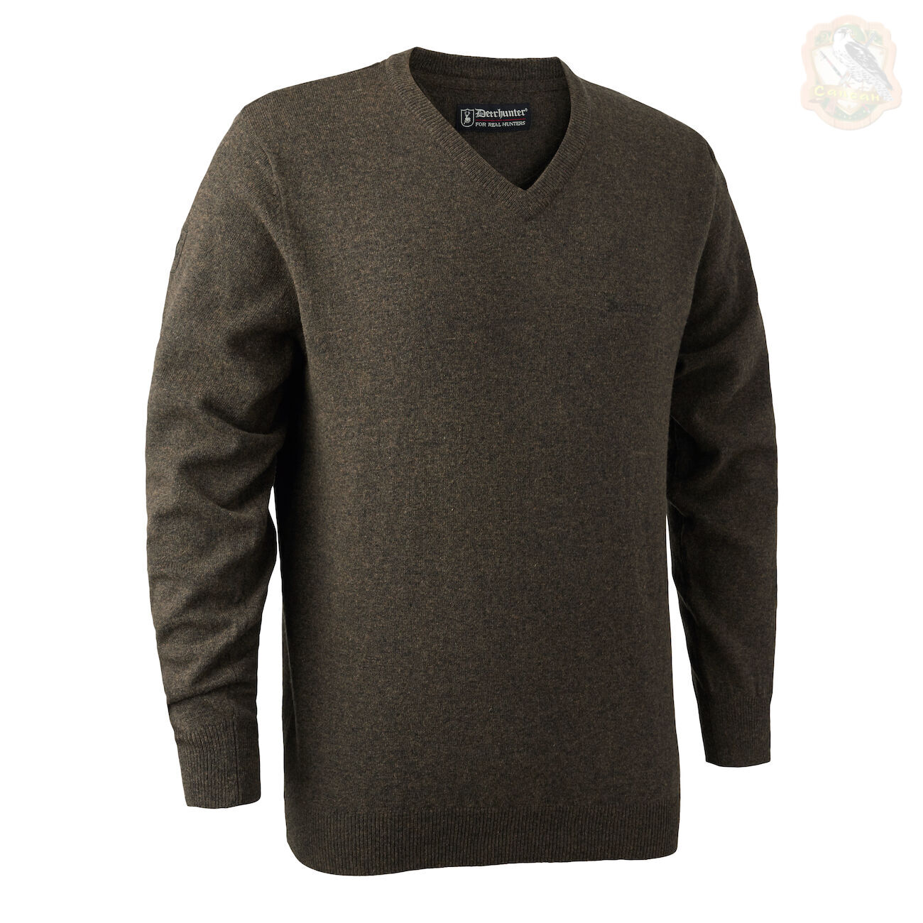 Кофта DeerHunter Brighton Knit V-neck (383 Dark elm) Фото 1