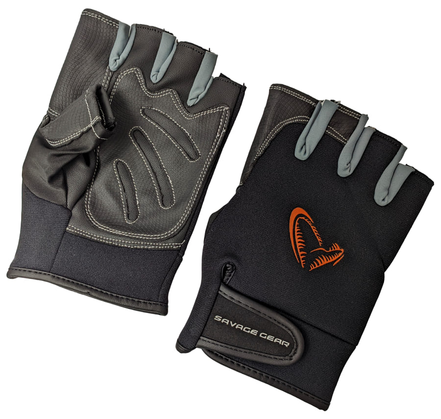  Перчатки Savage Gear Neoprene Half Finger black Фото 1