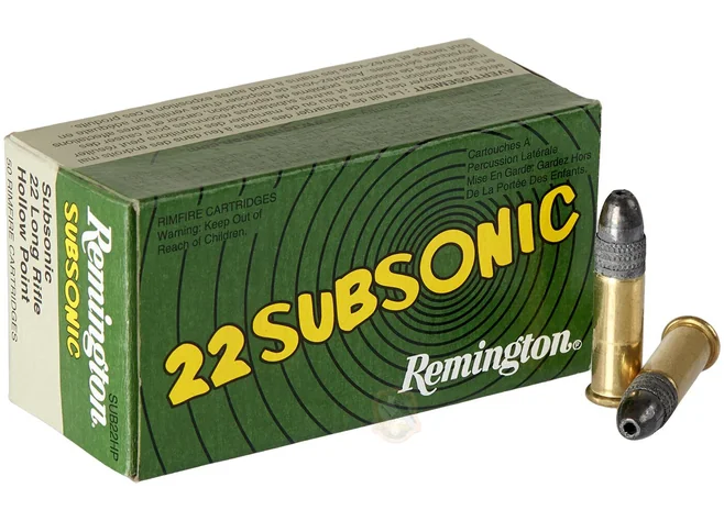 Набій Remington Subsonic кал .22 LR куля HP 38 гр Фото 1