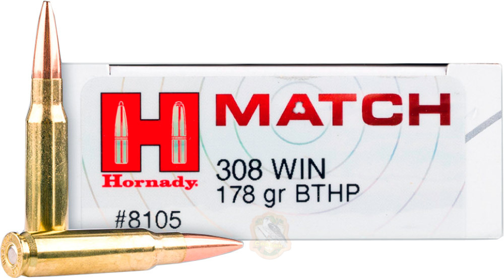 Набій Hornady Match кал .308 Win куля BTHP маса 178 гр (11.5 г) Фото 1
