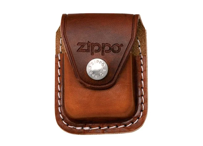 Чехол  Zippo LPCB коричневый с клипом Фото 1