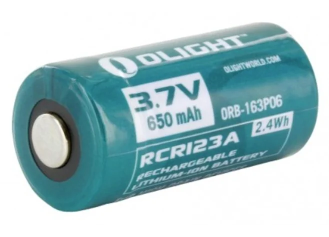 Акумуляторна батарея Olight RCR 123 Li-ion, 650 mAh Фото 1