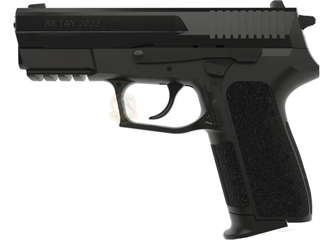 Пістолет стартовий Retay 2022 кал. 9 мм. Колір - black Фото 1