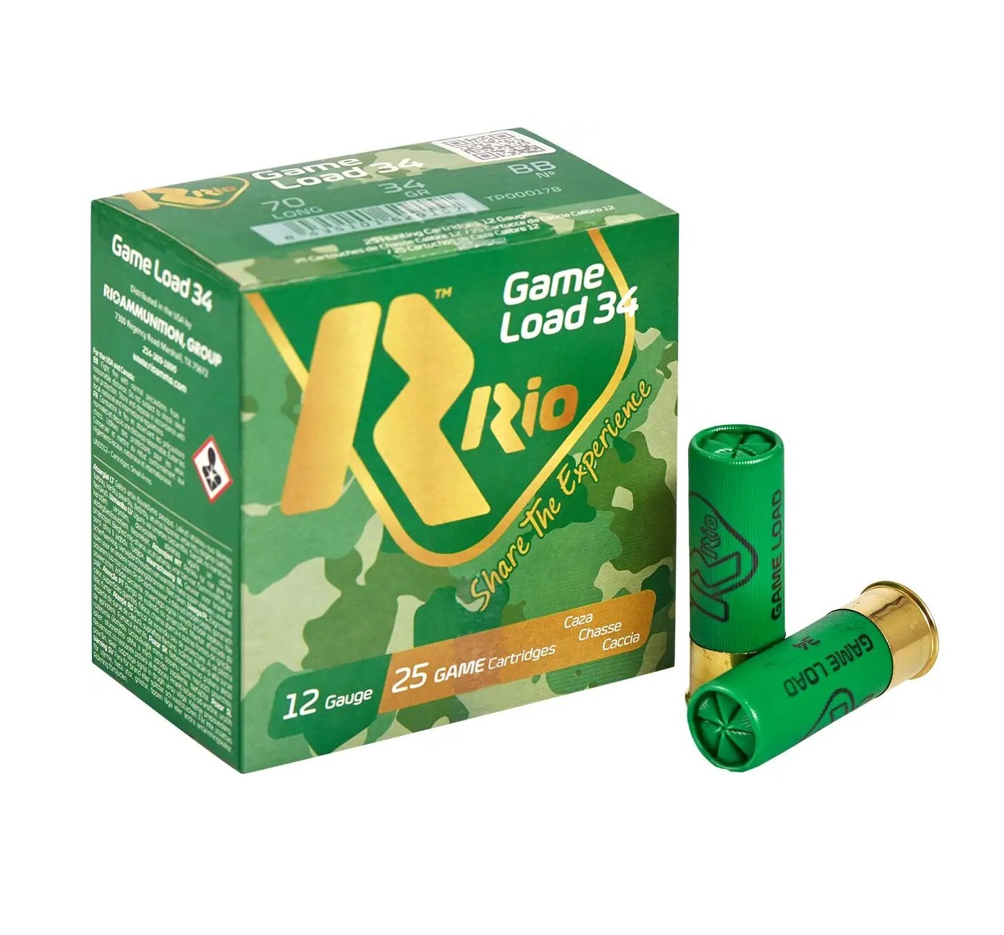 Патрон RIO GAME LOAD кал. 12/70 дріб №00 34 г Фото 1