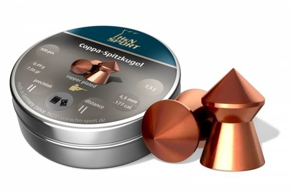 Кулі пневматичні H&N Coppa Spritzkugel Кал. 4.5 мм. Вага - 0.49 г. 500 шт/уп Фото 1