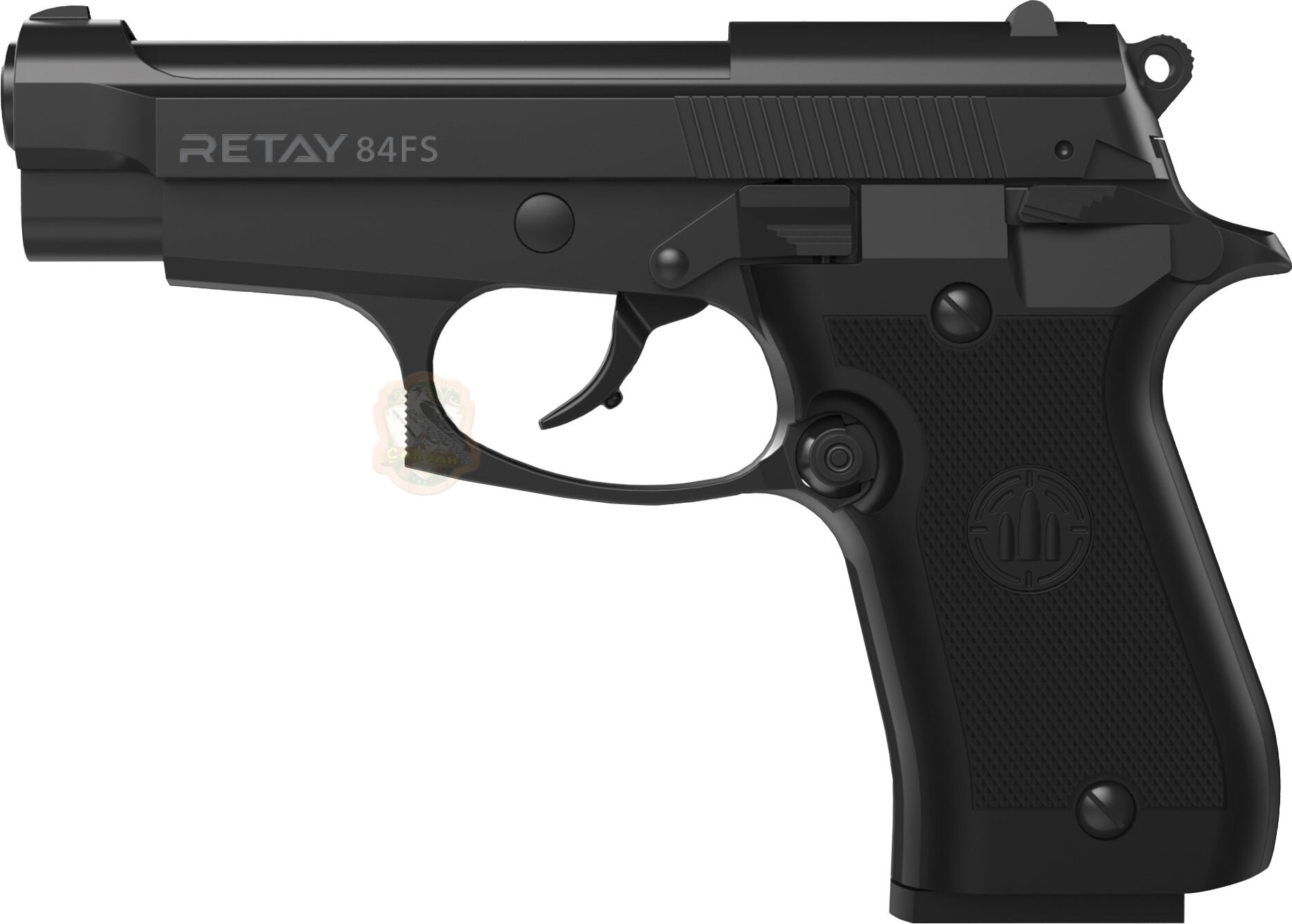 Пистолет стартовый Retay 84FS. Цвет - black Фото 1