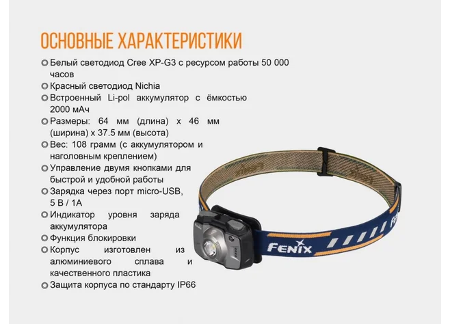 Ліхтар Fenix HL32R Фото 2
