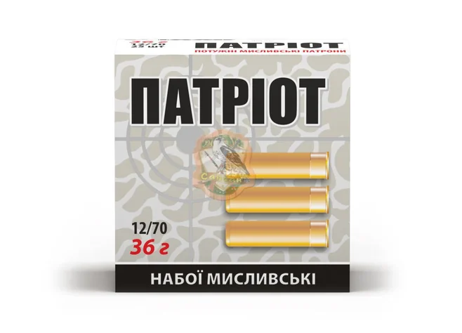 Патрон Тахо "Патриот" кал. 12х70 №0 36г Фото 1