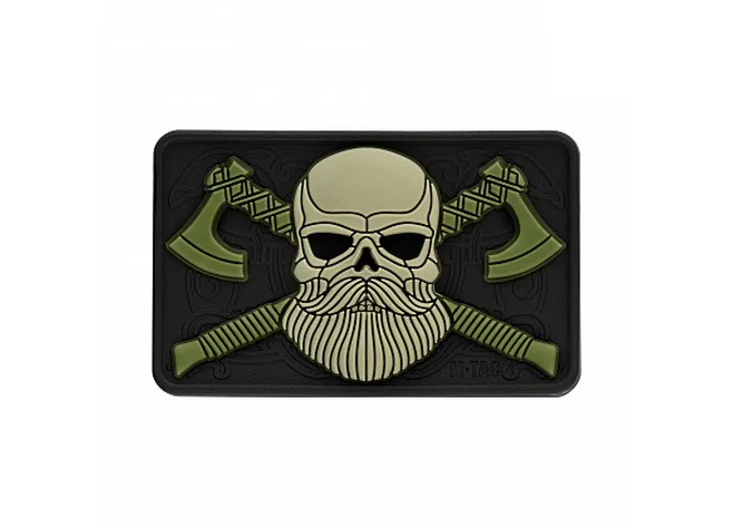 Нашивка M-Tac Bearded Skull 3D PVC Black/Olive Фото 1