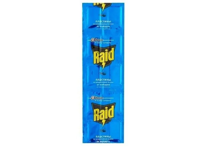 Пластини Raid для фумігатора 10 шт Фото 1