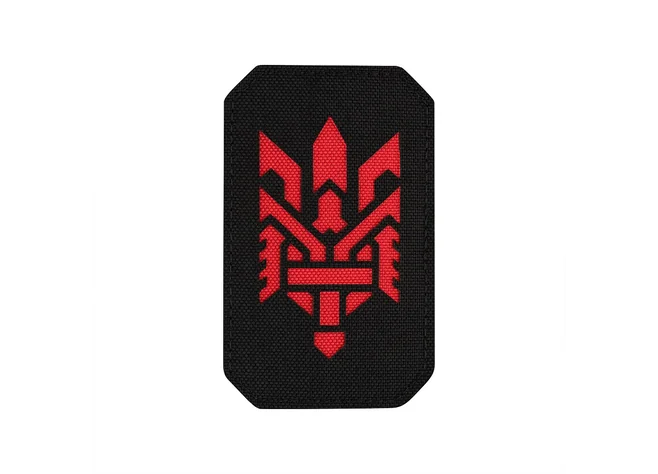 Нашивка M-Tac Тризуб (стилізована) Laser Cut Black/Red Фото 1