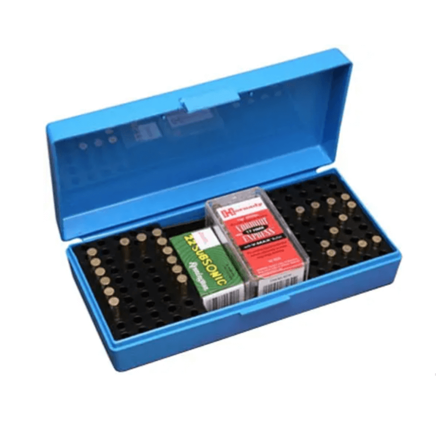 Коробка MTM SB-200 на 250 патронів кал. 22 LR блакитний Фото 1