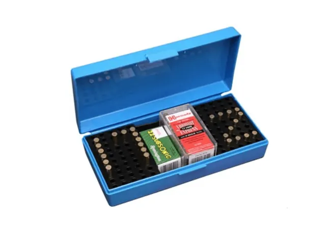 Коробка MTM SB-200 на 250 патронів кал. 22 LR блакитний Фото 1