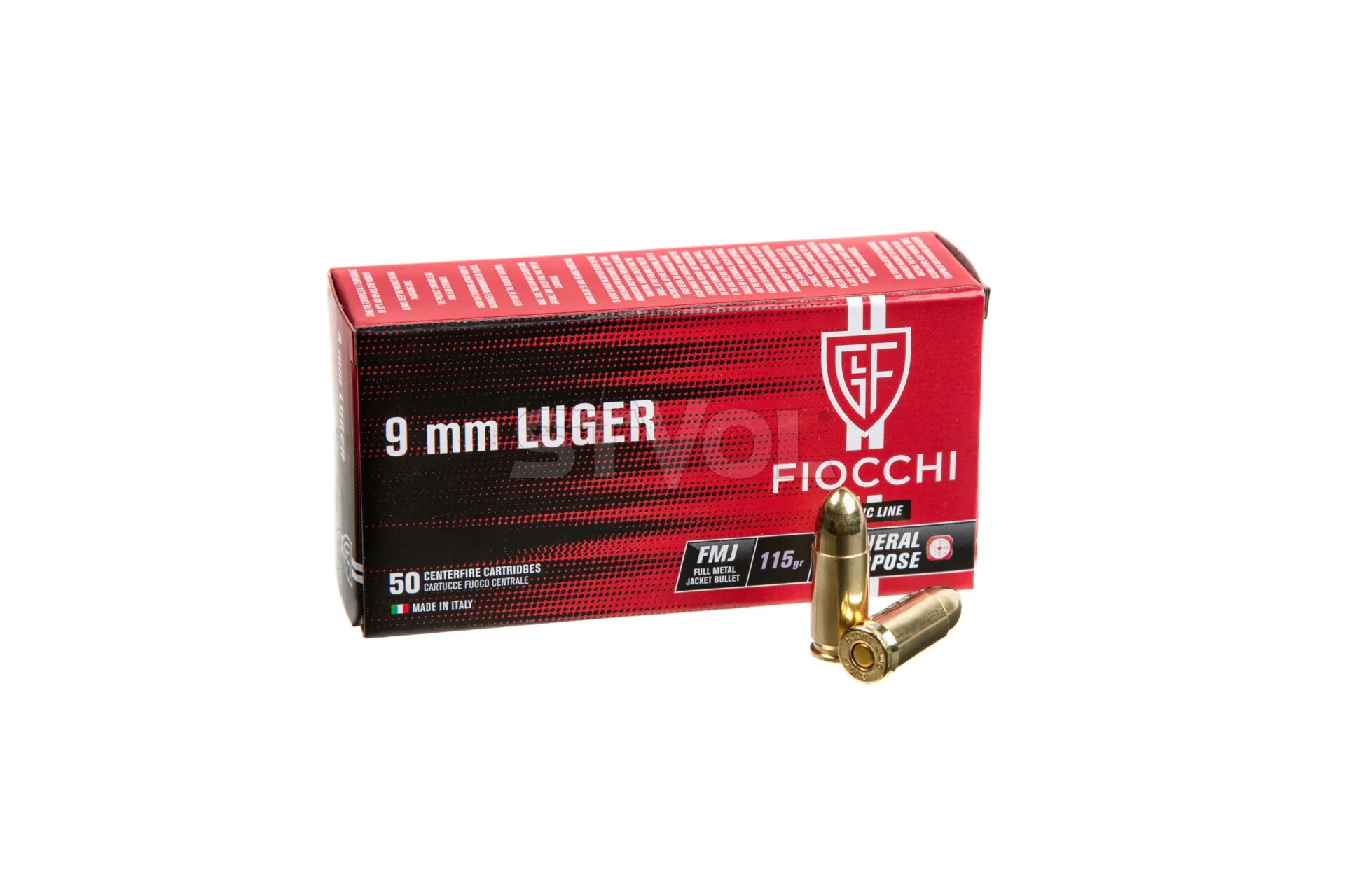 Набій Fiocchi 9Х19 Luger FMJ 115Gr (7.45 г) Фото 1