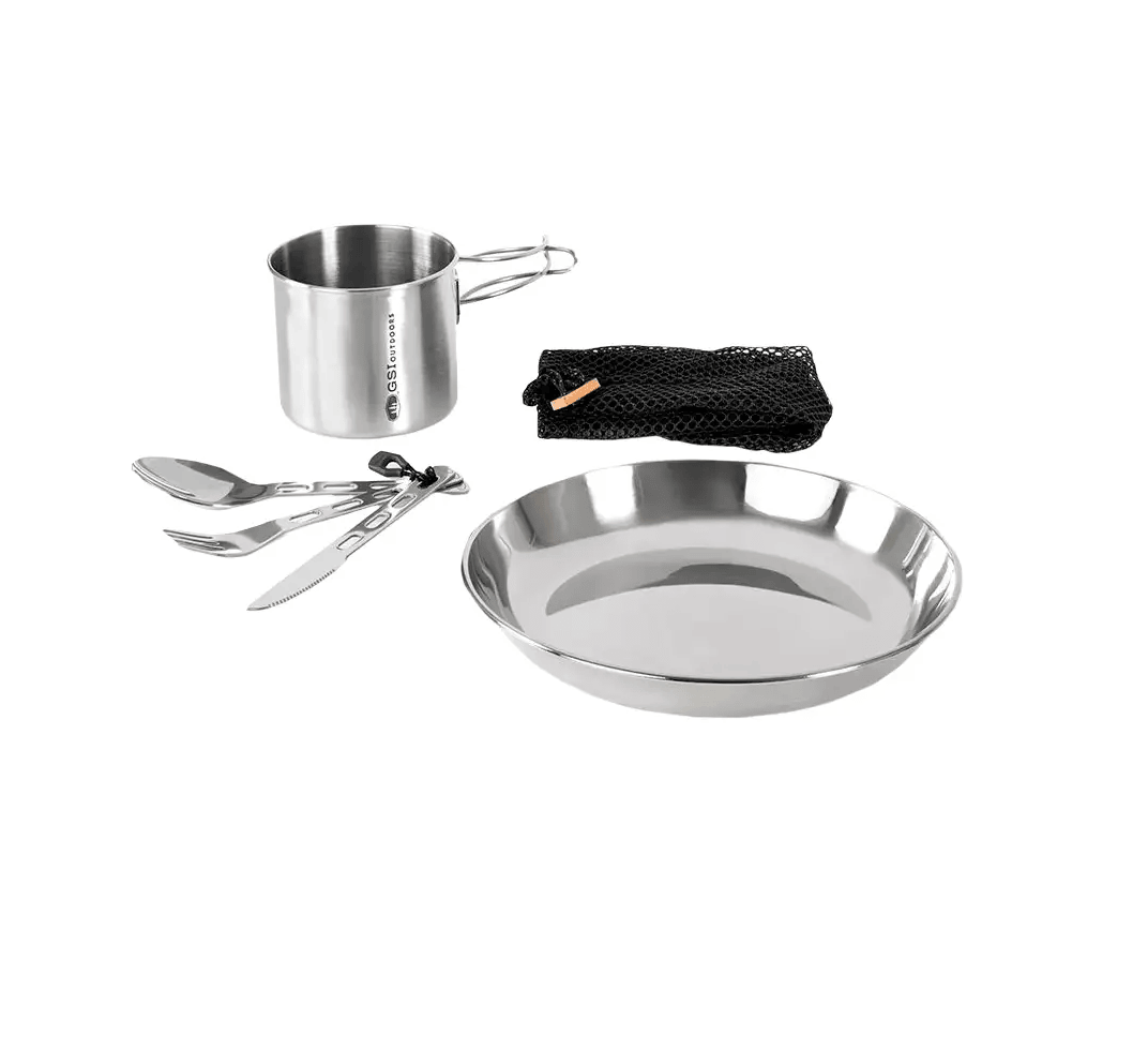 Набір посуду GSI Glacier Stainless 1 Person Set Фото 1