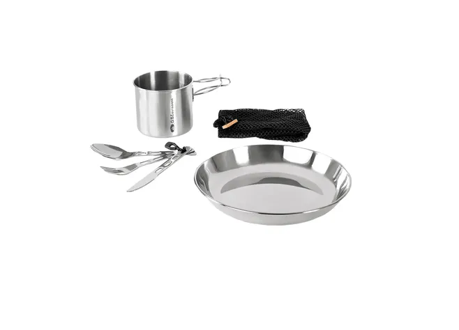 Набор посуды GSI Glacier Stainless 1 Person Set Фото 1