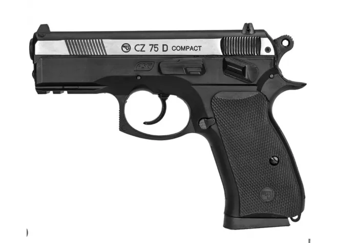 Пістолет пневматичний ASG CZ 75D Compact Nickel. CO2. BB кал. 4.5 мм Фото 1