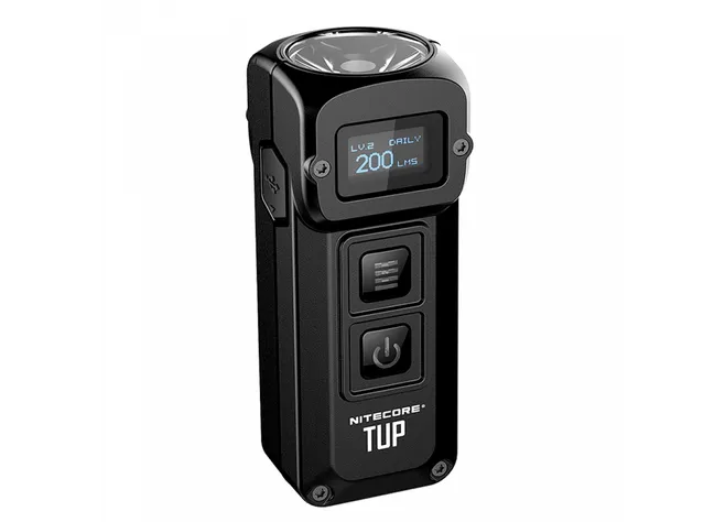 Надпотужний наключний ліхтар з OLED дисплеєм Nitecore TUP, чорний Фото 1