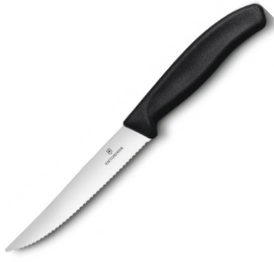 Ніж для стейка та піци Victorinox SWISS CLASSIC 12см хвиль чорний 6.7933.12 Фото 1