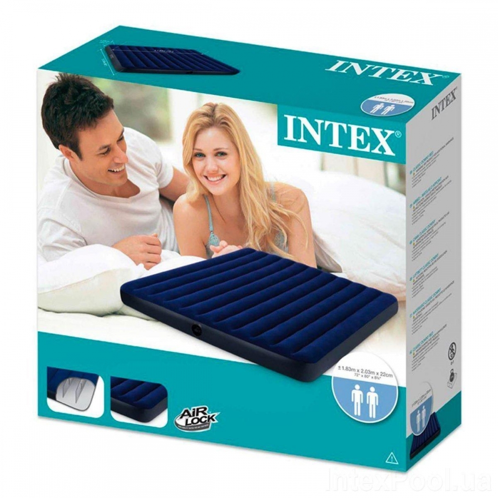 Надувной матрас Intex 68755 (203х183х22 см) Фото 2