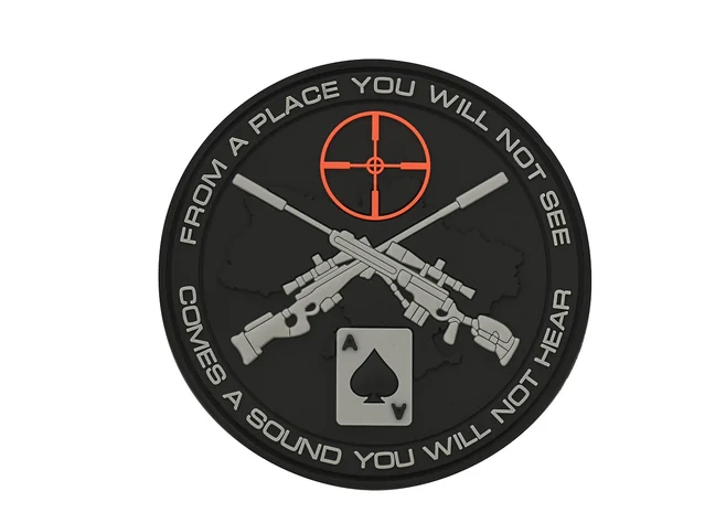 Нашивка M-Tac Ukraine Snipers PVC Black Фото 1