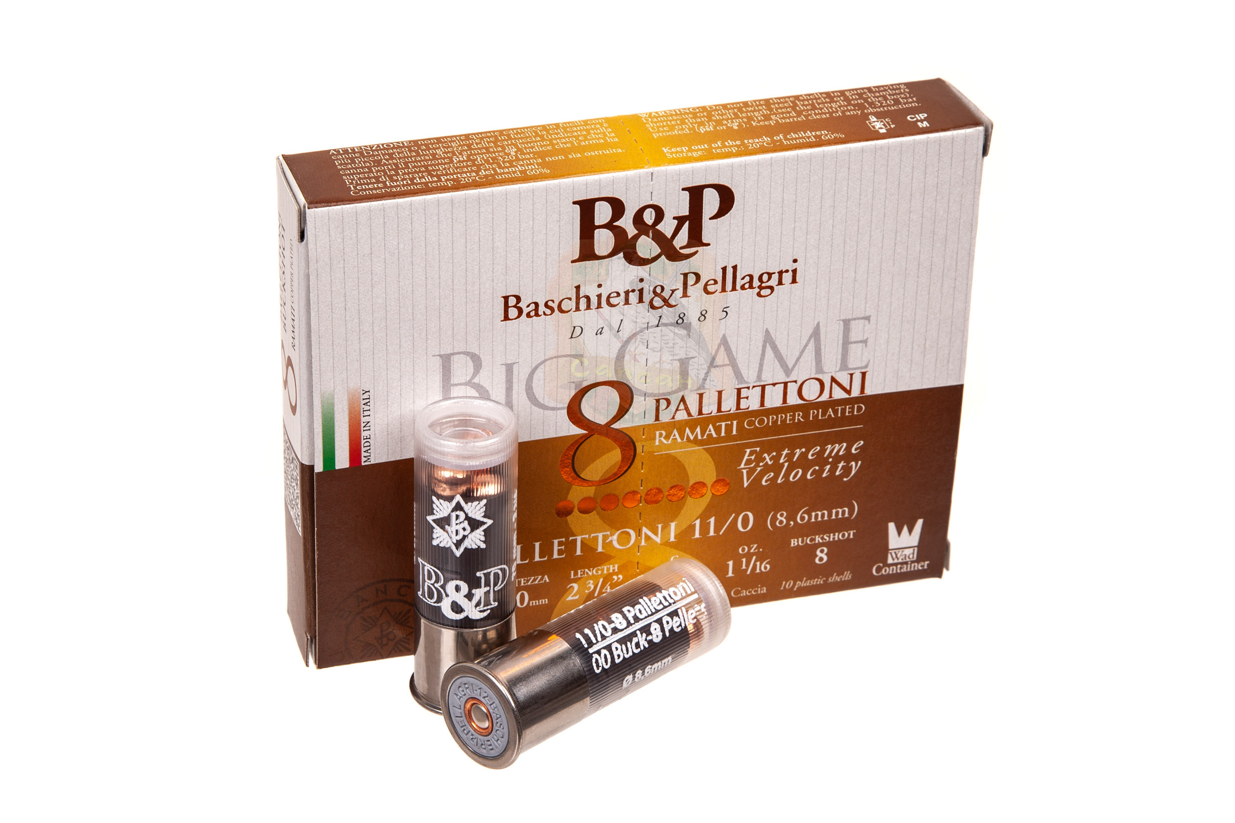 Картеч B&P BIG GAME PALLETTONI EXTRA VEL. (8P) к.12/20/70 №11 30гр Фото 1