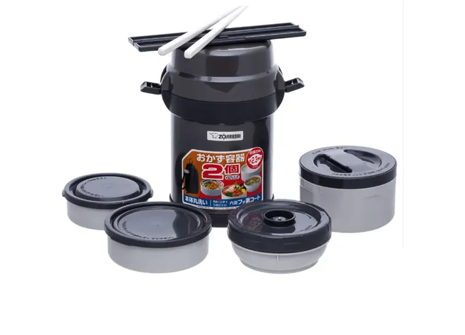 Набір для ланчу Zojirushi SL-JAF14HG 1.23 л Dark Gray Фото 1