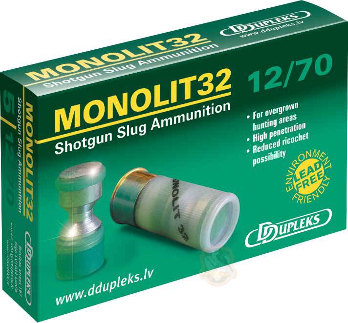 Набій D Dupleks Monolit 32 кал. 12/70 куля Monolit маса 32 г Фото 1