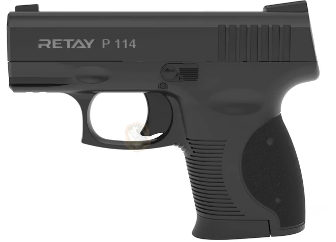 Пістолет стартовий Retay P114 кал. 9 мм. Колір - black Фото 1