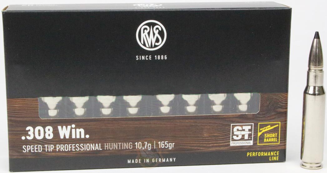 Набій RWS кал. 308 Win Short Rifle куля SPEED TIP PRO маса 10,7 г/165 гран Фото 1