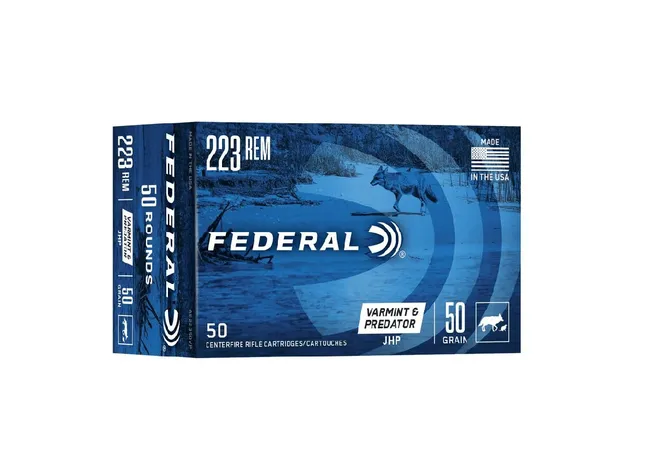 Патрон Federal Varmint&Predator 223 Rem JHP, куля 50GR (3,24 г) Фото 1