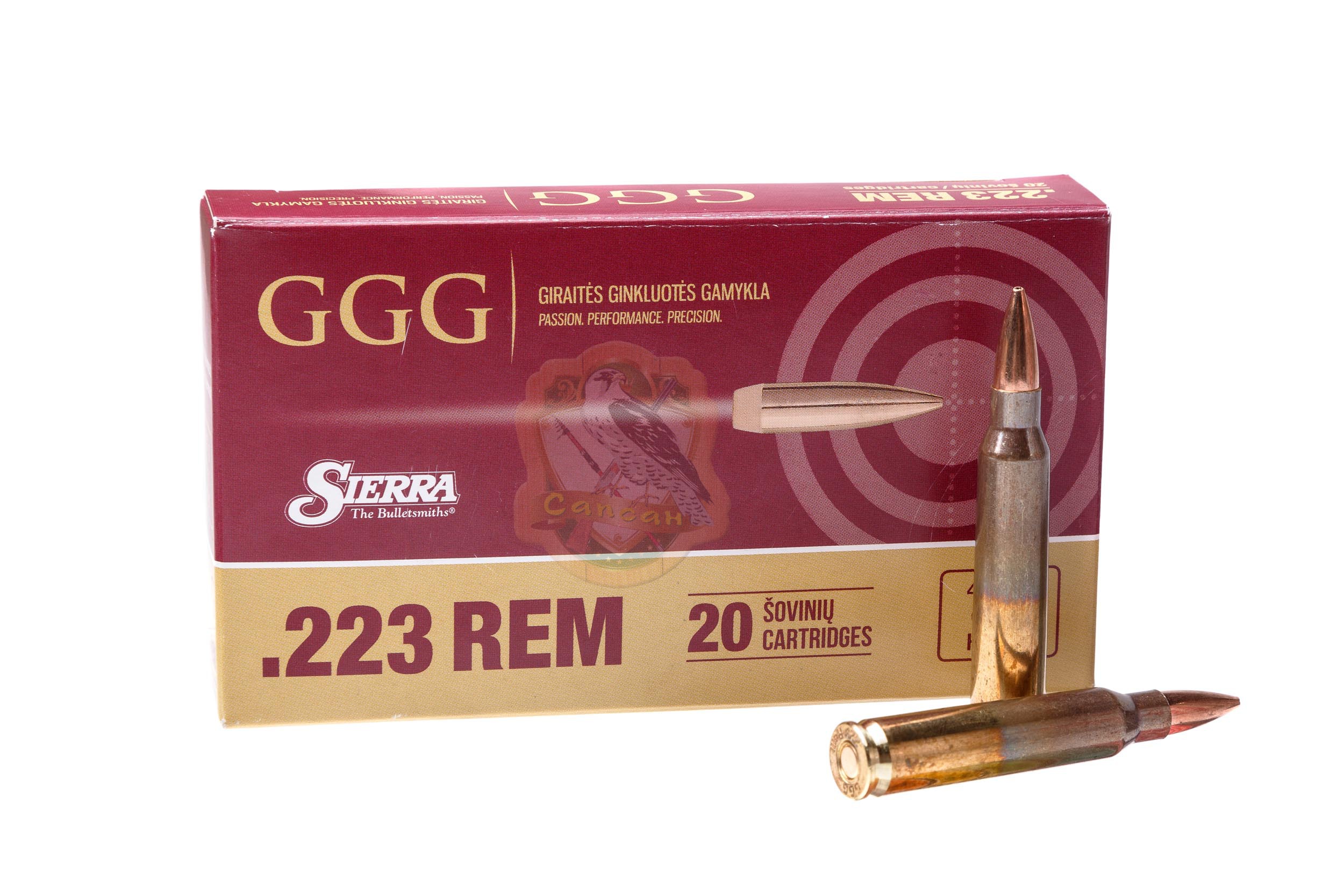 Набій нарізний GGG кал.223Rem HPBT 69gr, 4.47 г Фото 1