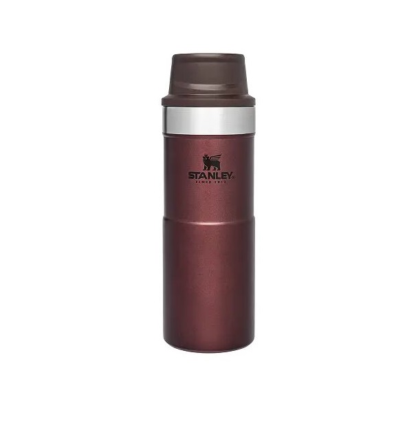 Термокружка Stanley Classic Trigger Action Travel Wine 0.35 л Фото 1