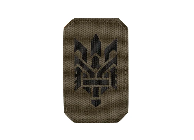 Нашивка M-Tac Тризуб (стилізована) Laser Cut Ranger Green/Black Фото 1