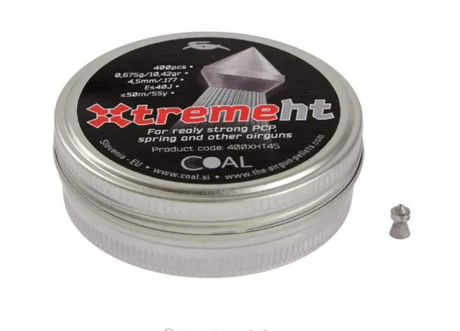 Кулі пневматичні Coal Xtreme HT. Кал. 4.5 мм. Вага - 0.675 г. 400 шт/уп Фото 1
