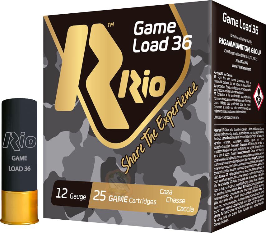 Патрон RIO Game Load-36 NEW кал. 12/70 (Rio100) дробь №3 36 г Фото 1