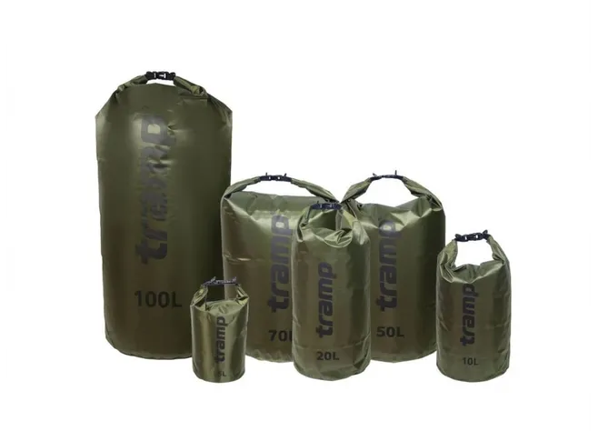 Гермомішок Tramp PVC Diamond Rip-Stop оливковий 15л Фото 2