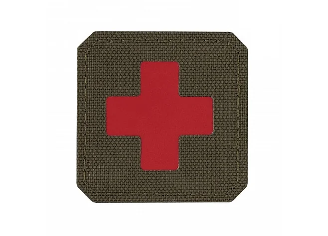 Нашивка M-Tac Medic Cross Laser Cut Ranger Green/Red  Фото 1