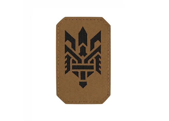 Нашивка M-Tac Тризуб (стилізована) Laser Cut Coyote/Black Фото 1