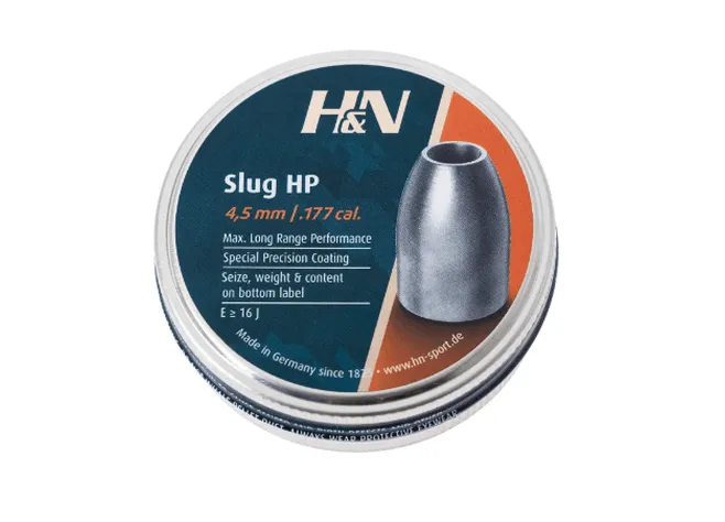 Кулі пневматичні H&N Slug HP кал. 4.5 мм. Вага - 0,84 г. 350 шт/уп Фото 1